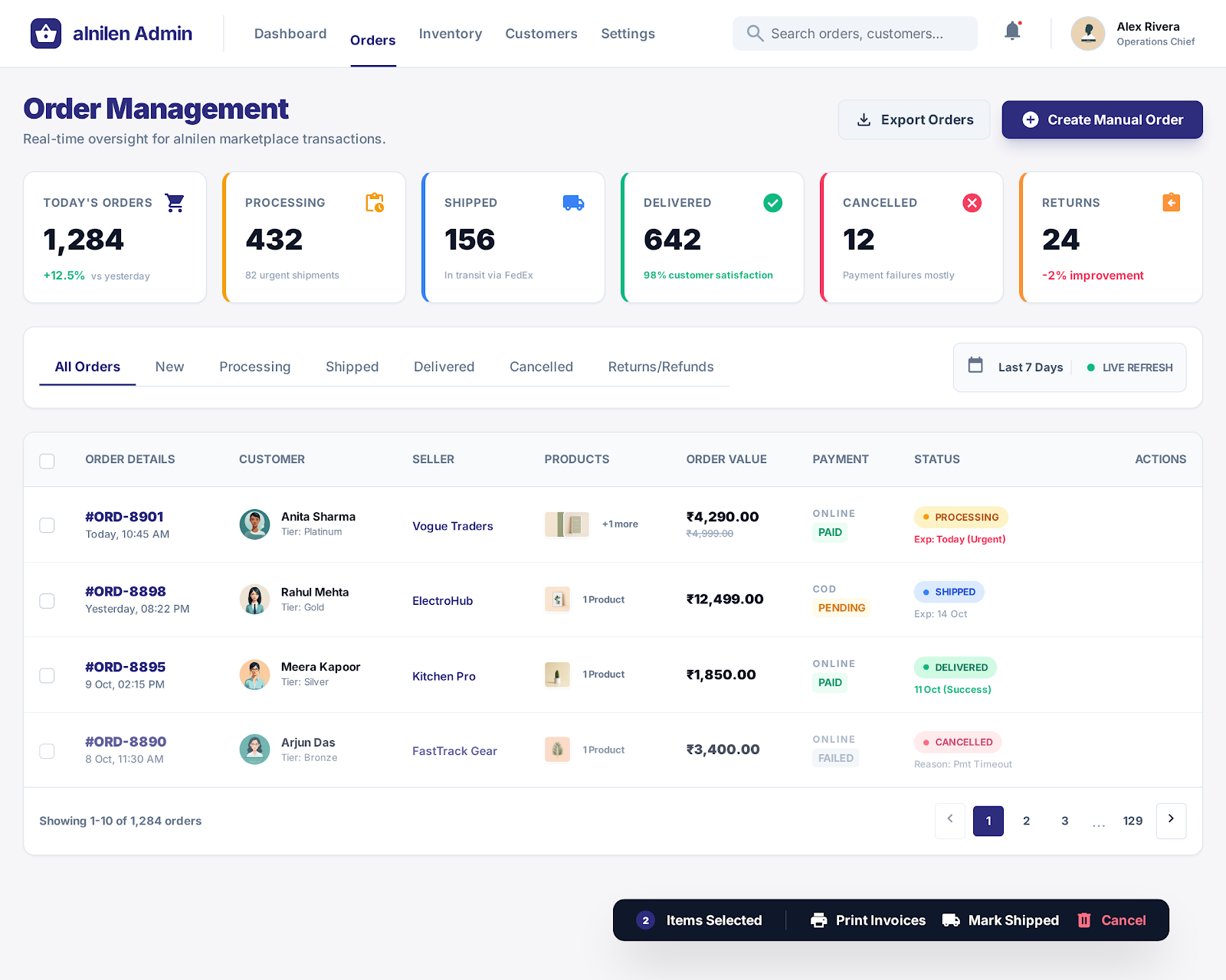 Order Dashboard
