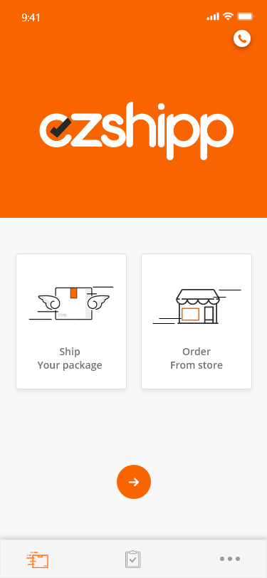 EzShipp App Home