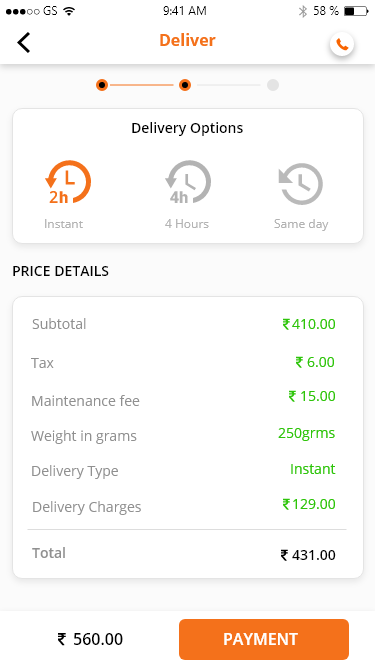 EzShipp Delivery Options