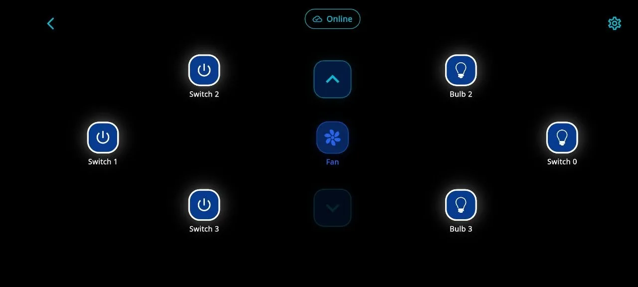MeiSpace switch and fan control interface