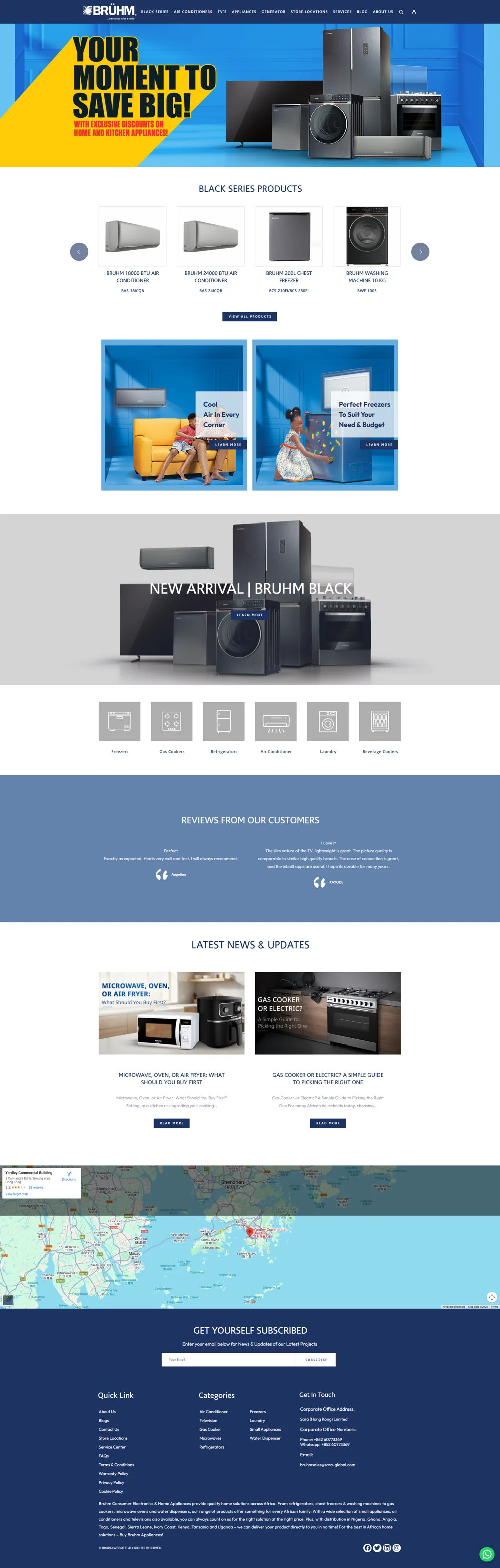 Bruhm electronics catalogue website