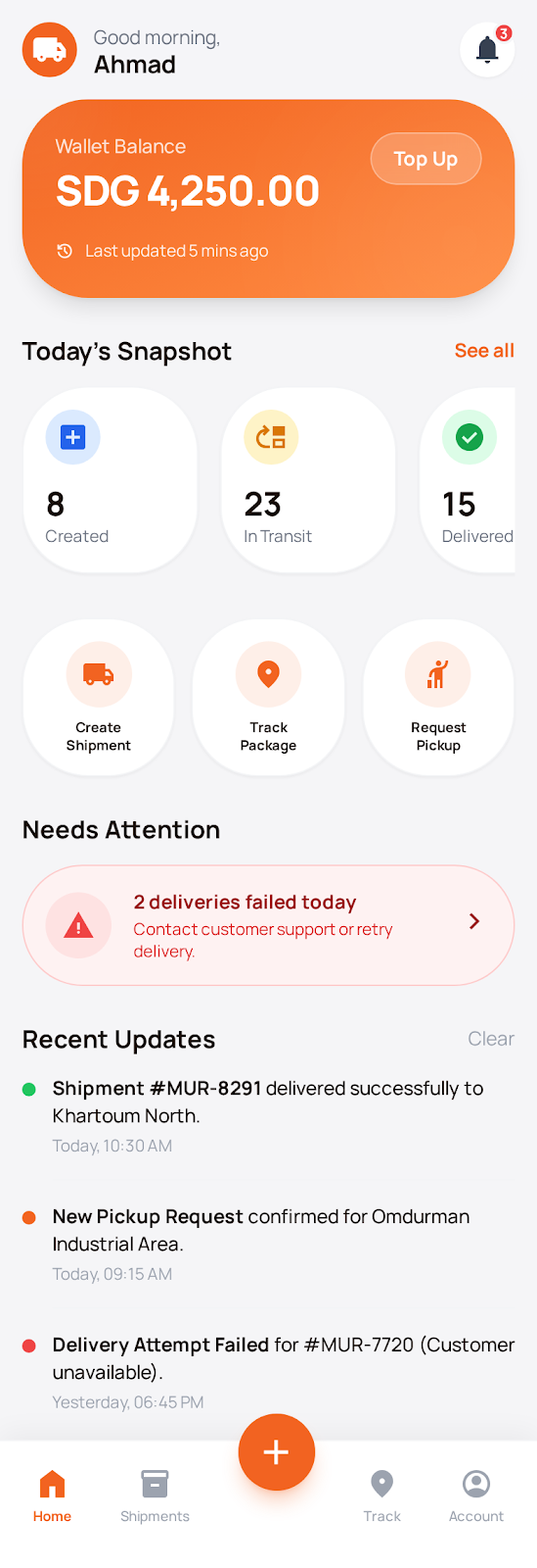 Twseel Merchant Portal Operations Dashboard